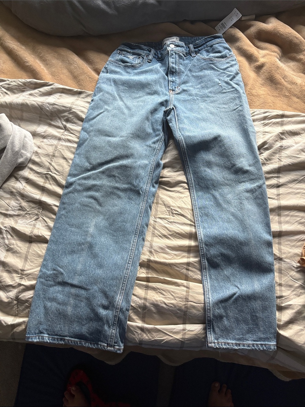 Abercrombie & Fitch Light Blue Straight-Leg Jeans